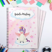 Niedliches Pastel Unicorn School Notebook für Mädc Notizblock