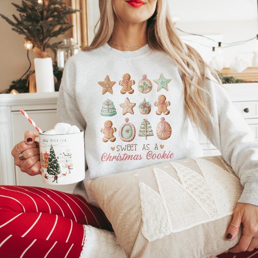 Niedliches Pastel Weihnachtskeks Sweatshirt