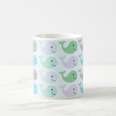 Niedliches Pastel-Whales-Muster Kaffeetasse (Mittel)