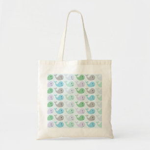 Niedliches Pastel-Whales-Muster Tragetasche