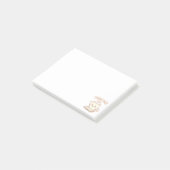 Niedliches Pastell Cat Book Post-it Klebezettel (angewinkelt)