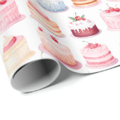 Niedliches Pastell Cupcakes Desserts Geschenk Geschenkpapier (Rolleneckpunkt)
