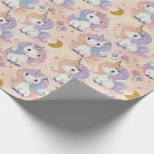 Niedliches Pastell-Einhornverpackungspapier Geschenkpapier (Ecke)