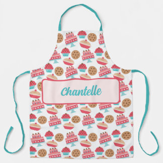 Niedliches Pastell Girl Kuchen Dessert Rezept Buch Schürze