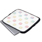 Niedliches Pastell Kitty Cat Faces Muster Laptopschutzhülle (Vorne Knopf)