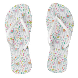 Niedliches Pastell-Lama-Muster Badesandalen
