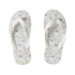Niedliches Pastell-Lama-Muster Kinderbadesandalen