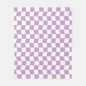 Niedliches Pastell-Lila-Weißes Karton-Muster Fleecedecke (Vorderseite)