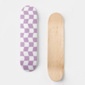 Niedliches Pastell-Lila-Weißes Karton-Muster Skateboard (Vorderseite)