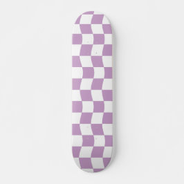 Niedliches Pastell-Lila-Weißes Karton-Muster Skateboard