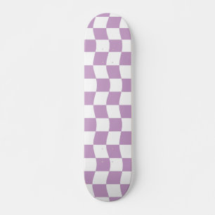 Niedliches Pastell-Lila-Weißes Karton-Muster Skateboard