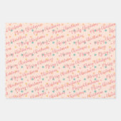 Niedliches Pastell Pastel Weihnachten Einhorn Must Geschenkpapier Set (Vorderseite)