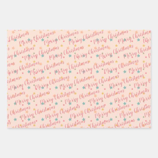 Niedliches Pastell Pastel Weihnachten Einhorn Must Geschenkpapier Set (Vorderseite)