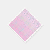 Niedliches Pastell Pink Aztec Art Muster Serviette (Ecke)