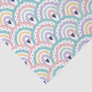Niedliches Pastell-Rainbow-Muster-Gewebepapier Seidenpapier
