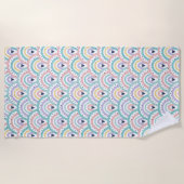 Niedliches Pastell Rainbow Pattern Strandtuch (Vorderseite)
