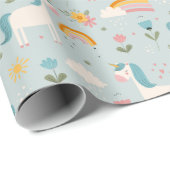 Niedliches Pastell-Regenbogen-Muster Geschenkpapier (Rolleneckpunkt)