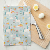 Niedliches Pastell-Regenbogen-Muster Geschirrtuch (Viertel Falte)