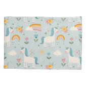 Niedliches Pastell-Regenbogen-Muster Kissenbezug (Rückseite)