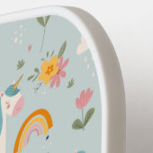 Niedliches Pastell-Regenbogen-Muster Pickleball Schläger (Linke Seite)