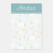 Niedliches Pastell-Regenbogen-Muster Post-it Klebezettel (Vorderseite)