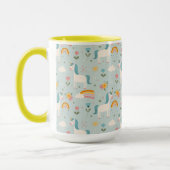 Niedliches Pastell-Regenbogen-Muster Tasse (Links)
