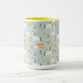 Niedliches Pastell-Regenbogen-Muster Tasse (Zentrum)