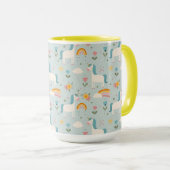 Niedliches Pastell-Regenbogen-Muster Tasse (VorderseiteRechts)