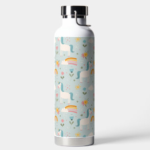 Niedliches Pastell-Regenbogen-Muster Trinkflasche