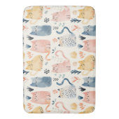 Niedliches Pastellkatzenmuster Badematte (Vorderseite Vertikal)