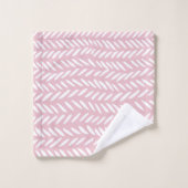 Niedliches Pastellkronenmuster auf dem rosa Quadra Badhandtuch Set (Waschlappen)