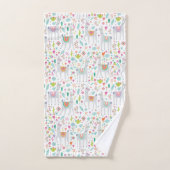 Niedliches Pastelllama-Muster Badhandtuch Set (Handtuch)