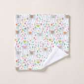 Niedliches Pastelllama-Muster Badhandtuch Set (Waschlappen)