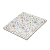 Niedliches Pastelllama-Muster Fliese (Seite)