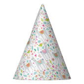 Niedliches Pastelllama-Muster Partyhütchen (Links)