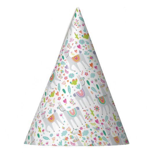 Niedliches Pastelllama-Muster Partyhütchen (Links)