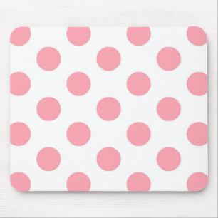 Niedliches Pastellrosa-Polka-Punkt-Muster auf Mousepad