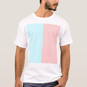Niedliches Pastellrosa und Blau T-Shirt