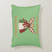 Niedliches Patchwork Angel - Personalisiertes Baby Dekokissen (Vorderseite(Vertikal))