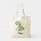 Niedliches Patchwork Baby Dinosaur Tragetasche (Rückseite)