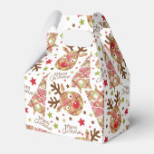 Niedliches Patchwork Frohe Weihnachten Geschenkschachtel (Rückseite)