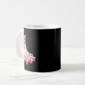 Niedliches Patchwork Ghost Pink Ribbon Brustkrebs Kaffeetasse (Vorderseite Links)