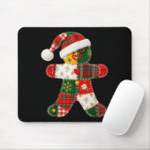 Niedliches Patchwork Gingerbrei Mann Weihnachten M Mousepad (Mit Mouse)