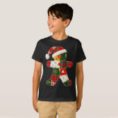 Niedliches Patchwork Gingerbrei Mann Weihnachten M T-Shirt (Vorne ganz)