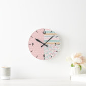 Niedliches Patchwork - Hörnchen - Regenbogen - Wan Runde Wanduhr (Zuhause)