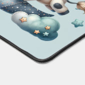 Niedliches Patchwork Kuh Over Moon mit Stars Schreibtischunterlage (Ecke)