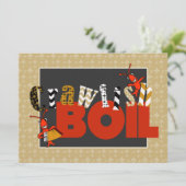 Niedliches Patchwork Lilie Crawfish Bogen Einladung (Stehend Vorderseite)