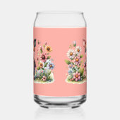 Niedliches Patchwork Piglet im Blumengarten Dosenglas (Rechts)