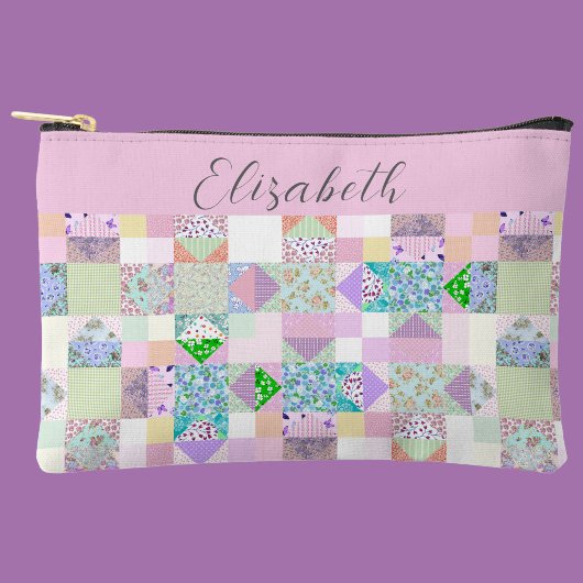 Niedliches Patchwork-Quilting für benutzerdefinier Zubehörtasche