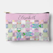 Niedliches Patchwork-Quilting für benutzerdefinier Zubehörtasche (Vorderseite)